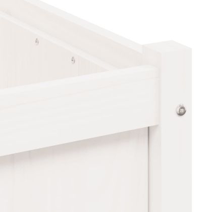 Градински сандъци, 2 бр, бели, борово дърво масив