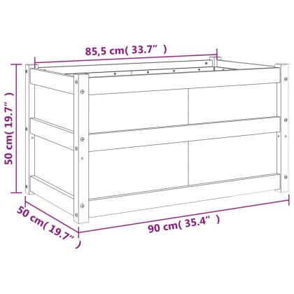 Градински сандък, 90x50x50 см, дугласко дърво масив