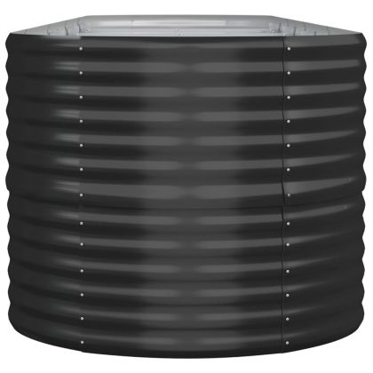 Градинска повдигната леха поцинкована стомана антрацит