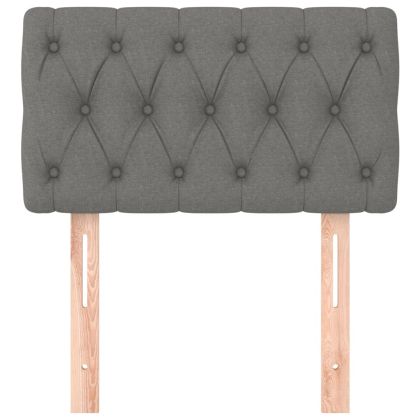 Горна табла за легло, тъмносива, 80x7x78/88 см, плат