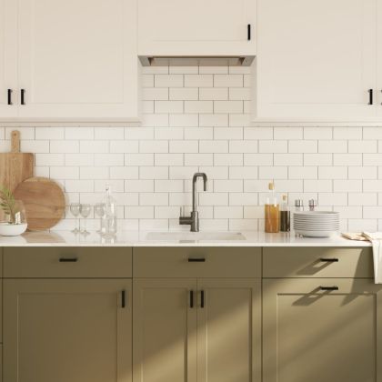 Дръжки за шкафове, 10 бр, черни, 64 мм, неръждаема стомана