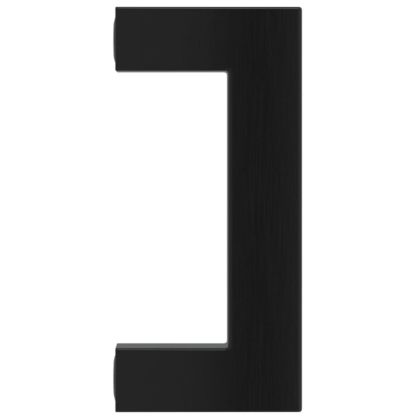 Дръжки за шкафове, 10 бр, черни, 64 мм, неръждаема стомана