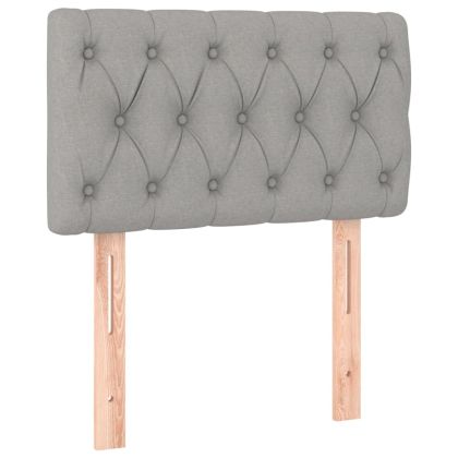 Боксспринг легло с матрак, светлосиво, 80x200 см, плат