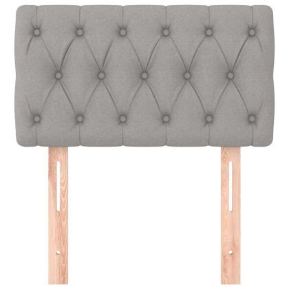 Горна табла за легло, светлосива, 80x7x78/88 см, плат