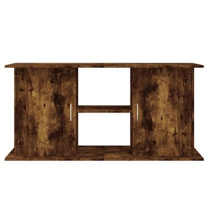 Поставка за аквариум, опушен дъб, 121x41x58 см, инженерно дърво