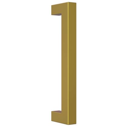 Дръжки за шкафове, 10 бр, златисти, 128 мм, неръждаема стомана