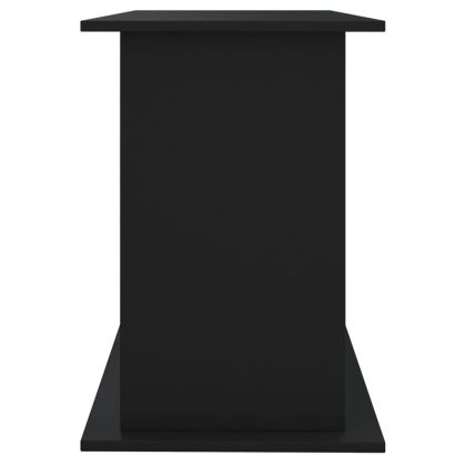 Поставка за аквариум, черна, 121x41x58 см, инженерно дърво