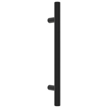 Дръжки за шкафове, 10 бр, черни, 128 мм, неръждаема стомана
