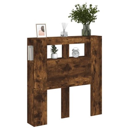 LED горна табла, опушен дъб, 100x18,5x103,5 см, инженерно дърво