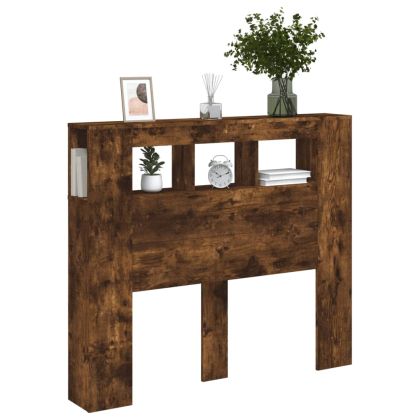 LED горна табла, опушен дъб, 120x18,5x103,5 см, инженерно дърво