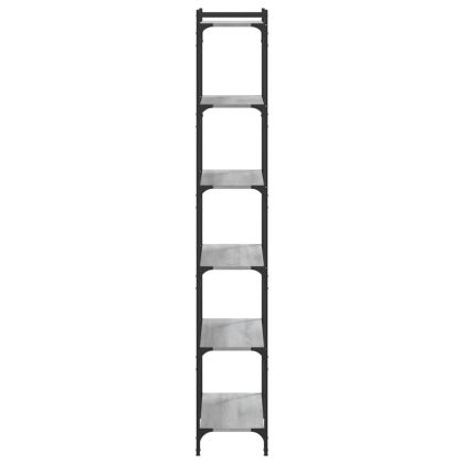 Библиотека 6 рафта сив сонома 80x30x188 см инженерно дърво