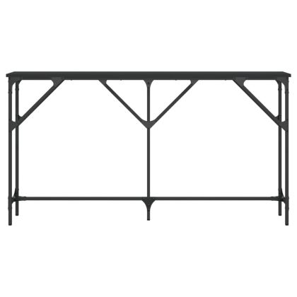 Конзолна маса, черна, 140x23x75 см, инженерно дърво