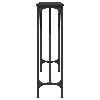 Конзолна маса, черна, 140x23x75 см, инженерно дърво