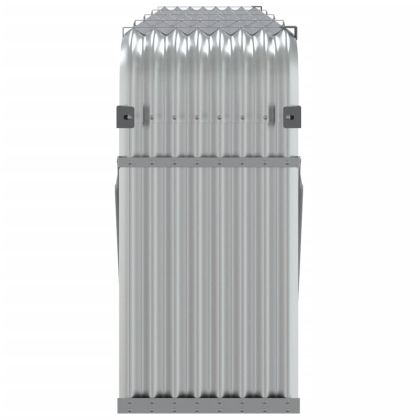 Поставка за дърва, сребрист, 300x45x100 см, поцинкована стомана