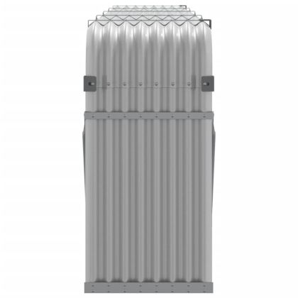 Държач за дърва, светлосив, 300x45x100 см, поцинкована стомана