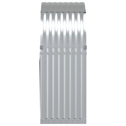 Поставка за дърва, сребрист, 80x45x120 см, поцинкована стомана