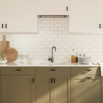 Дръжки за шкафове, 20 бр, черни, 64 мм, неръждаема стомана