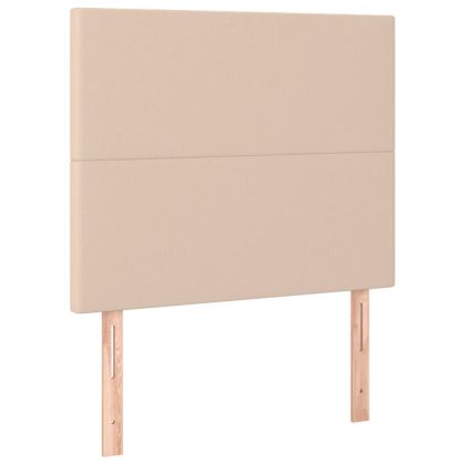 Рамка за легло с табла, капучино, 120x200 см, изкуствена кожа