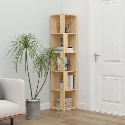 Ъглов шкаф, дъб сонома, 33x33x164,5 см, инженерно дърво