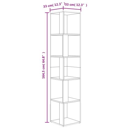 Ъглов шкаф, дъб сонома, 33x33x164,5 см, инженерно дърво