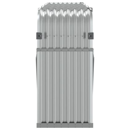 Поставка за дърва, сребрист, 234x45x100 см, поцинкована стомана