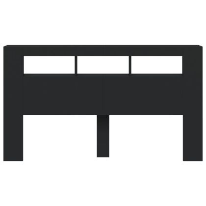 LED горна табла, черна, 180x18,5x103,5 см, инженерно дърво