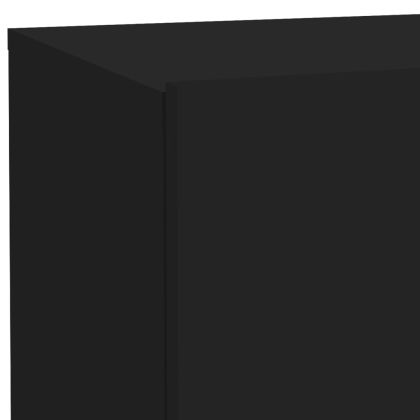 Нощно шкафче с LED осветление, черни, 70x36x40,5 см