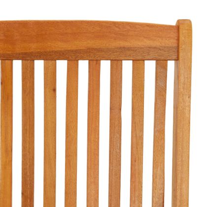 Сгъваеми градински столове, 2 бр, масивно дърво евкалипт