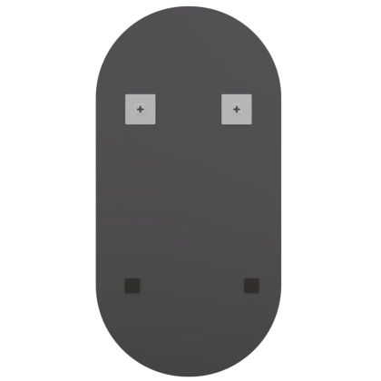 Огледало с LED лампи, 60x30 см, стъкло, овално