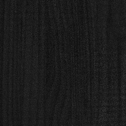 Рамка за легло, черна, бор масив, 75x190 см, Small Single