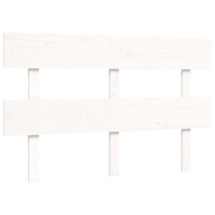 Рамка за легло без матрак, бял, 120x200 см, бор масив