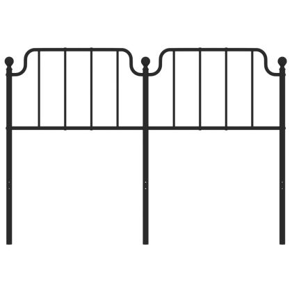 Метална табла за глава, черна, 150 см