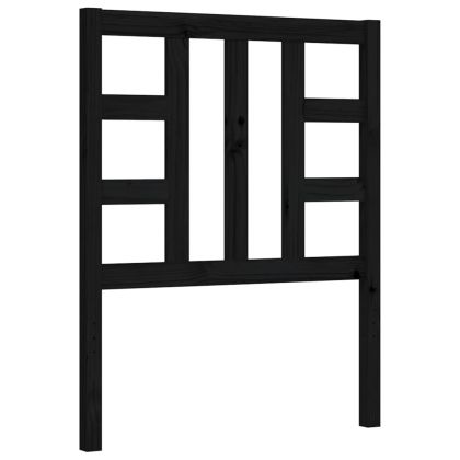 Рамка за легло с табла черна Small Single дърво масив