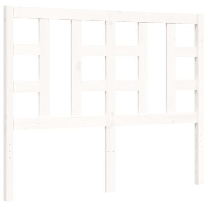 Рамка за легло с табла бяла Small Double масивна дървесина