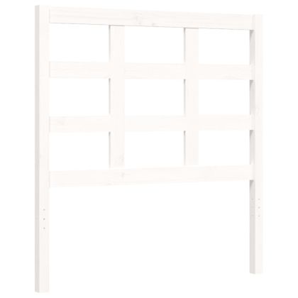 Рамка за легло без матрак, бял, 100x200 см, бор масив