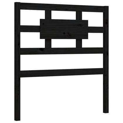 Рамка за легло с табла черна Small Single дърво масив