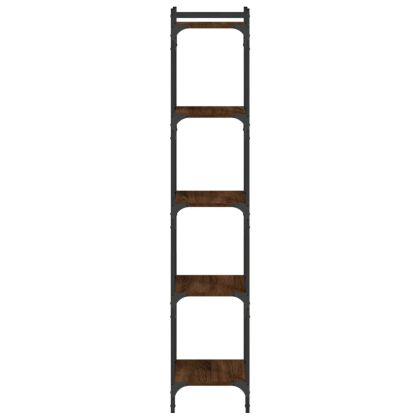 Библиотека 5 рафта кафяв дъб 40x30x154 см инженерно дърво