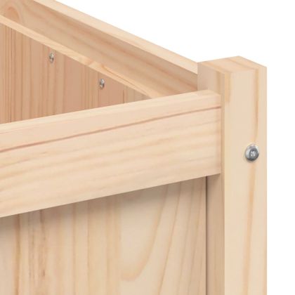 Градински сандък, 50x50x50 см, борово дърво масив