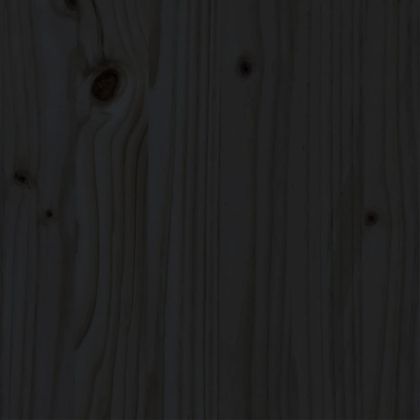 Рамка за легло черна масивно дърво 75x190 см Small Single