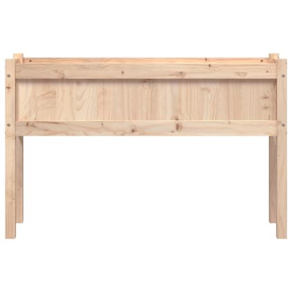 Градинска кашпа с крака, 110x31x70 см, борово дърво масив