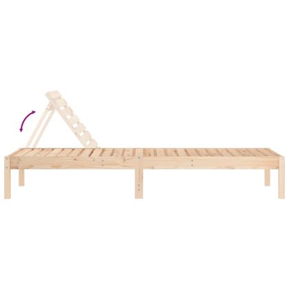 Шезлонги, 2 бр, 199,5x60x74 см, борово дърво масив