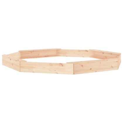 Пясъчник със седалки, осмоъгълен, масивна дървесина бор