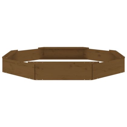 Пясъчник със седалки, меденокафяв, осмоъгълен, бор масив