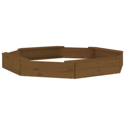 Пясъчник със седалки, меденокафяв, осмоъгълен, бор масив