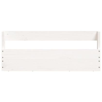 Стенни рафтове за обувки 2 бр бели 59x9x23 см масивен бор