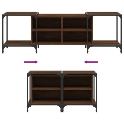 ТB шкаф, кафяв дъб, 153x37x50 см, инженерно дърво