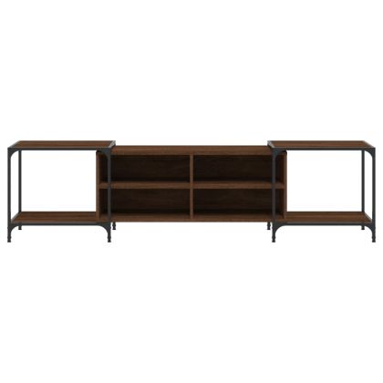 ТB шкаф, кафяв дъб, 203x37x50 см, инженерно дърво