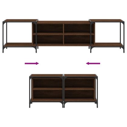 ТB шкаф, кафяв дъб, 203x37x50 см, инженерно дърво