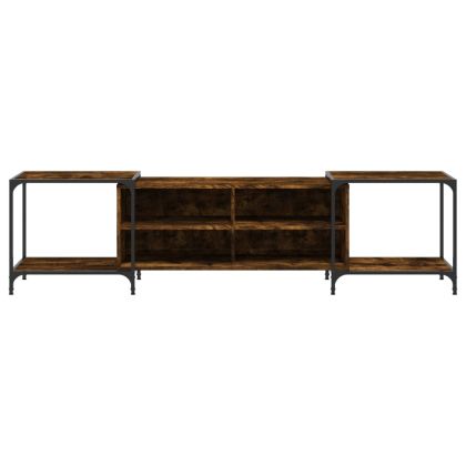 ТB шкаф, опушен дъб, 203x37x50 см, инженерно дърво