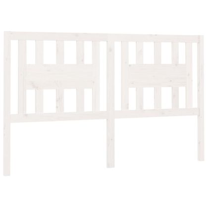 Табла за спалня, бяла, 141x4x100 см, бор масив